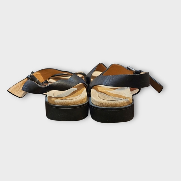 Madewell Addie Black Leather Sandals Size 8 - Picture 6 of 8